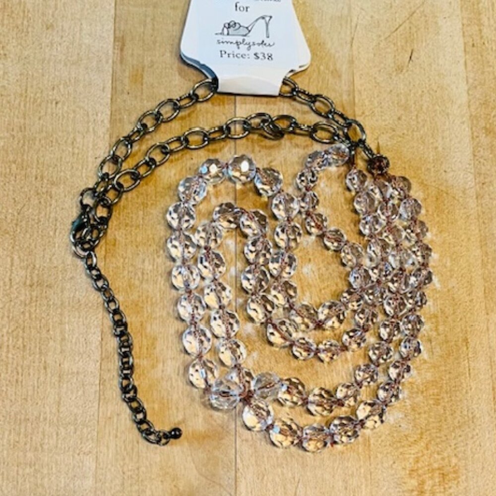 Crystal Bead Graduated Necklace – new with tag - Picture 3 of 5